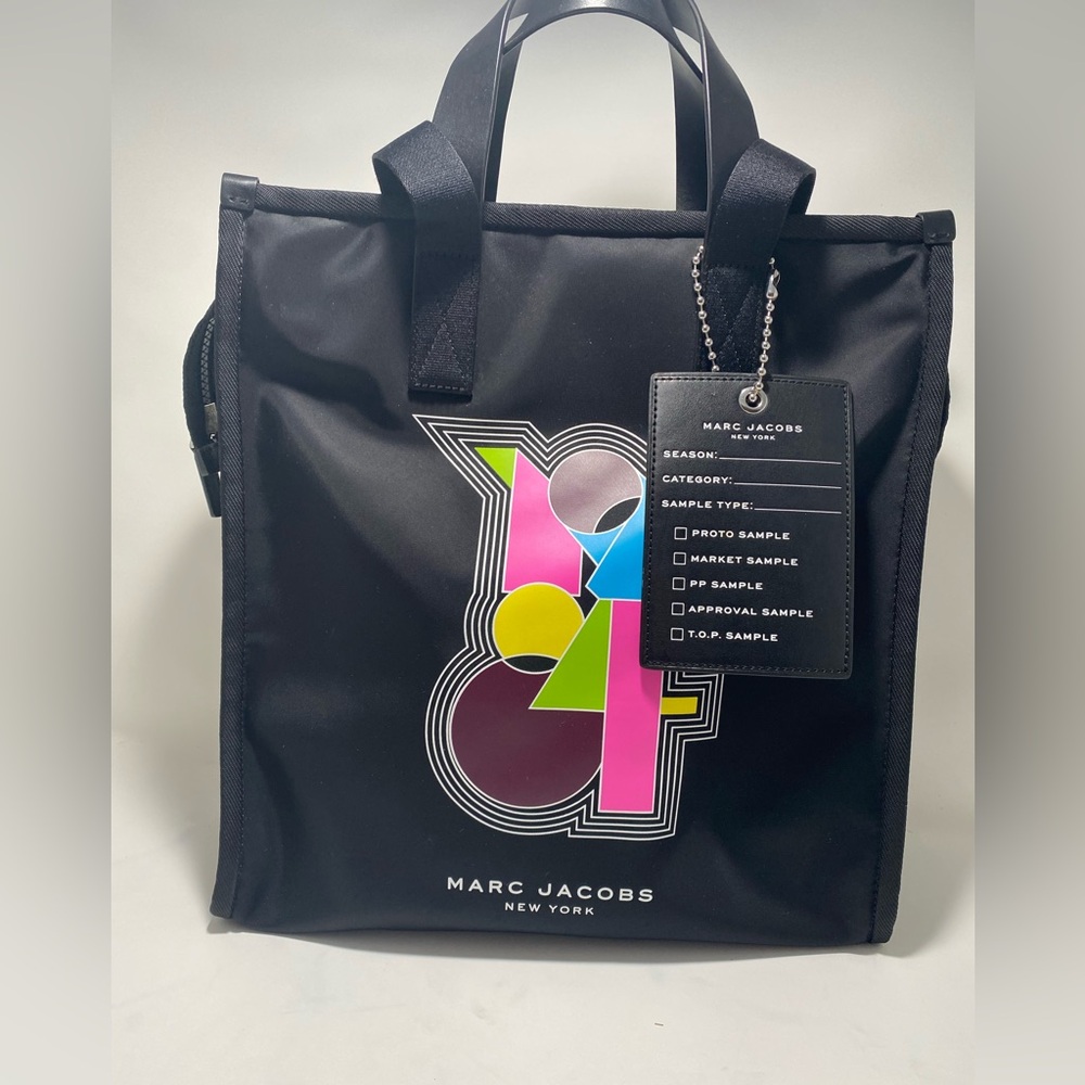 Marc Jacobs black & neon nylon “1984” tote